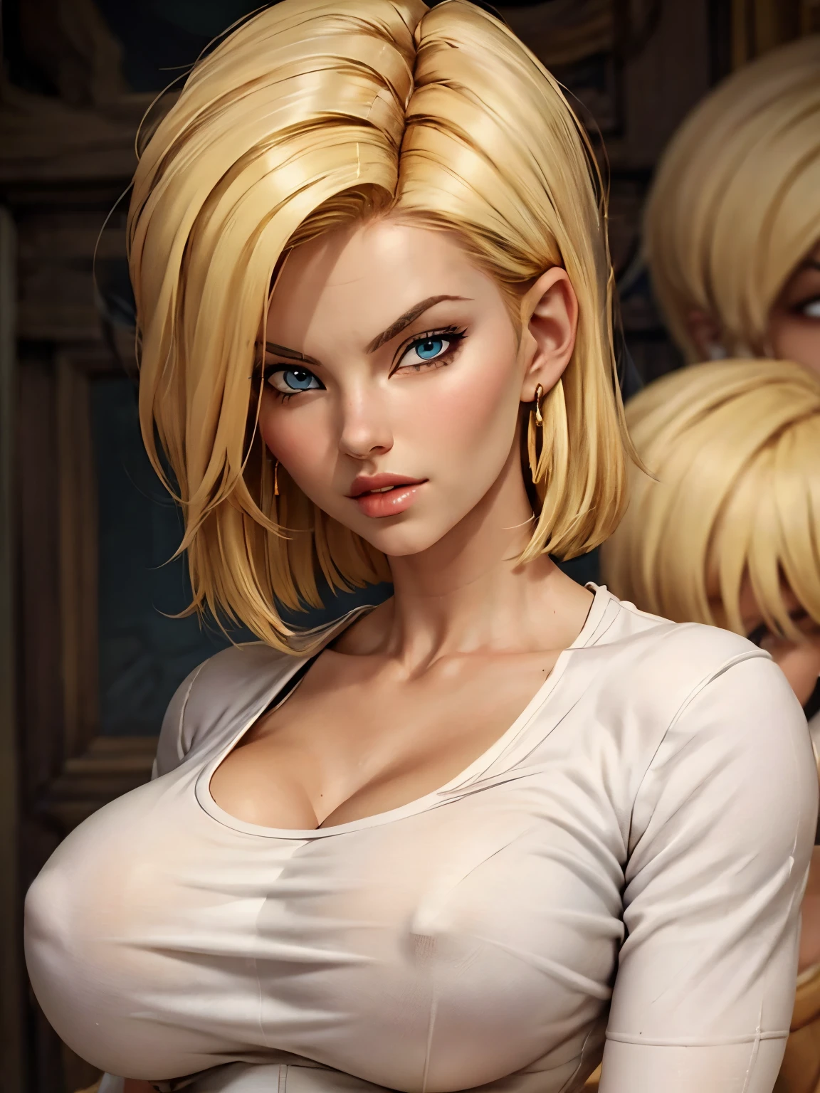 beautiful portrait of blond female in her 30s , blonde hair, blue eyes, mature , milf, C18, Elisha cuthbert, beautiful,1girl