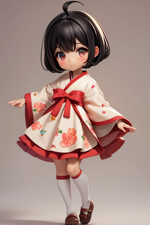 こけしdoll,girl,Young Girl,Primary school students,小さいgirl,doll,Ahoge,Bob,semi-long,Japanese style,Black Hair