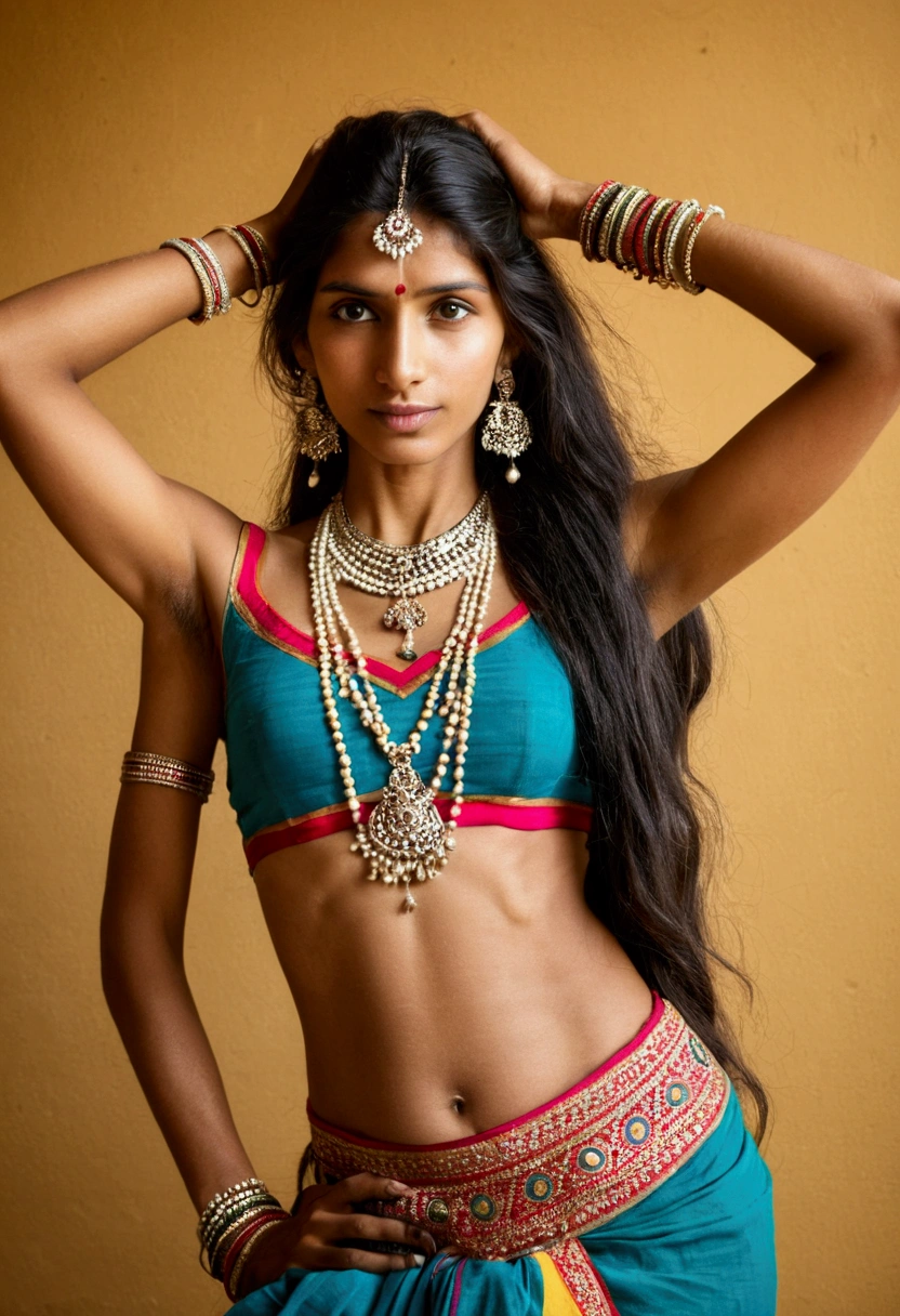 Big indian , skinny, missionary pose