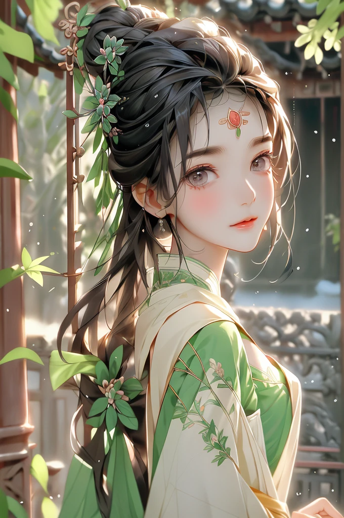 - Eyebrows are like willow leaves in early spring, Often containing rain and hatred; The face is like a peach blossom in March, Hide the moonlight. Elegant slender waist, And nervous swallows are lazy: The jade exterior is mesmerizing, And the flower explains the rank age, And the fragrance is elegant and elegant..