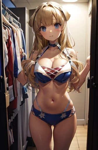 Stars and Stripes Bikini、standing、Dressing Room