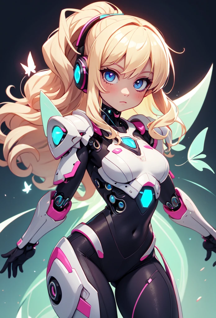 ((Highly accurate drawing in every detail)Extremely precise depiction)[High resolution],(detailed illustrations,Very fine and detailed drawing,Delicate drawn lines with tempo,Realistic texture expression),[color traced main line],[lab],[[hentai]] アニメ (CYBERGirl anime Beauty 13 years old Cyborg[wavy hair (platinum blonde)]),([butterfly wingagenta pink papillon cyberne armor [aurora armor] Only the body is transparent material) Cyber Headset,(Cybernetic [clear lenticular iris]),(intricate and beautiful decoration [Dense detail]),(Fine and beautiful skin expression [transparency]),((Precisely drawn eyes))[Perfect eyes detailed((Beautiful eyes like jewels)Iris drawn in precise detail)[clearly drawn pupils]],[eye light[Pinpoint lighting for the eyes]],[long and beautiful eyelashes],[precisely drawn hair [Beautiful and lustrous hair detailed]],(Perfectly hand detailed [Beautiful fingers with no damage [beautiful nails]]),(perfect anatomy(perfectly balanced proportions))[[full body portrait]],[[Highly constructed design]][ideal color coordination(Accurate simulation of light and material interactions)],([precision detail](detailed,高fine)),[Visual art that tells a story],((highest quality)fine[[High density drawing]])(4K quality).