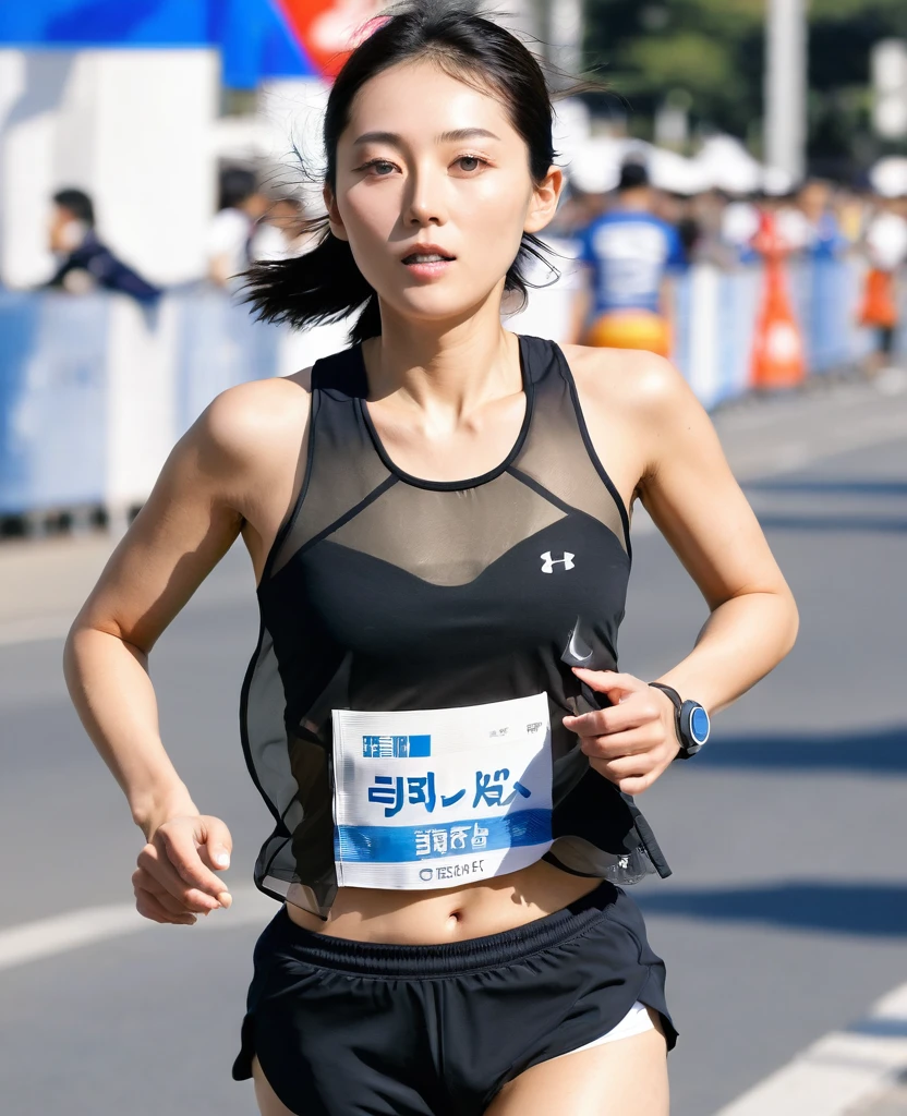 Marathon runner、See-through