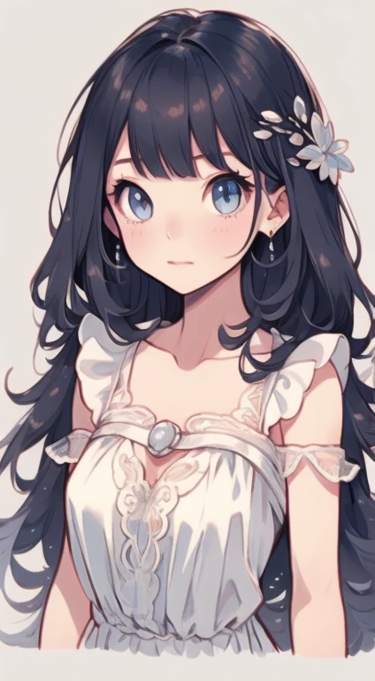 masterpiece, Highest quality, One girl, Gray Hair, smile, View your viewers, Adult, Fully mature, Holding flowers、high resolution、Ultra delicate、8k、Big eyes、Luxury Dresses