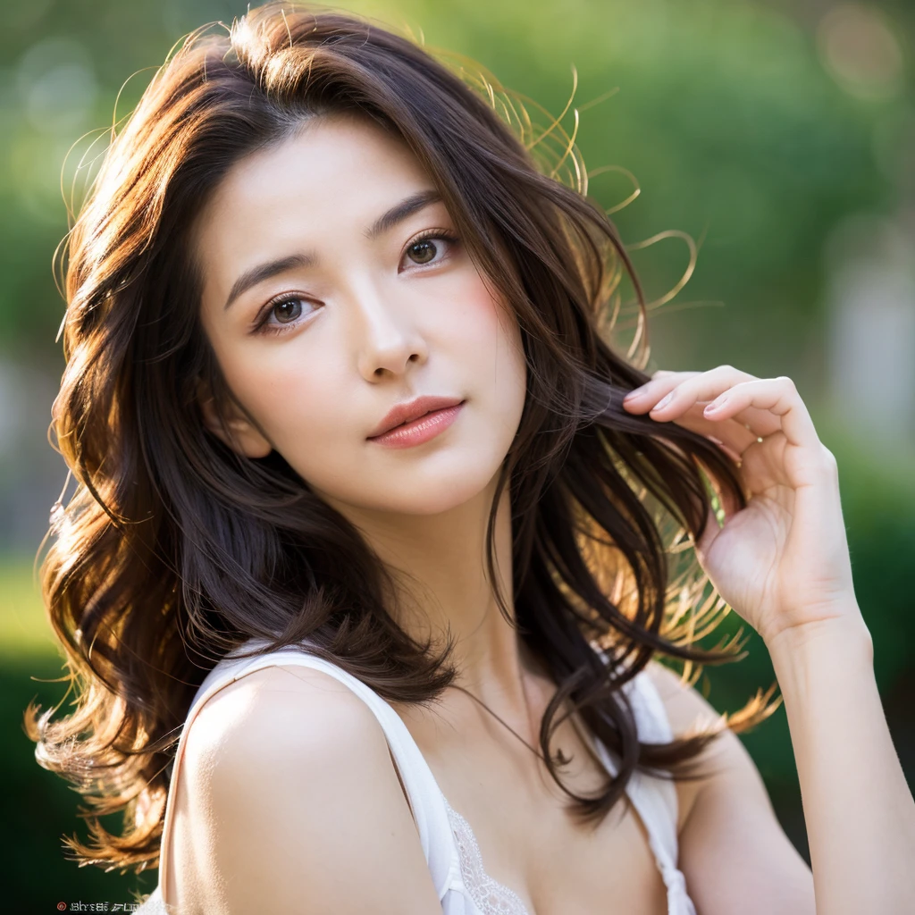 Beautiful mature woman with beautiful wavy long hair, Beautiful Mature Woman, Ultra-high resolution,(Realistic:1.4), ((Highest quality)), ((masterpiece)), (be familiar with),