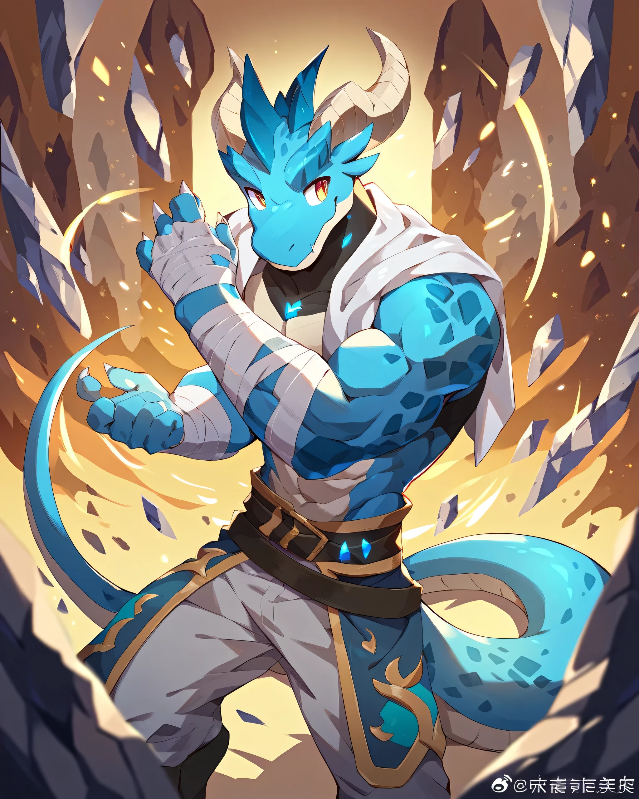 Dragonborn , man, tail, muscle, handsome, Middle Ages , เสื้อMiddle Ages , Fantasy ,The best aesthetics , best quality, Amazing quality, The best aesthetics