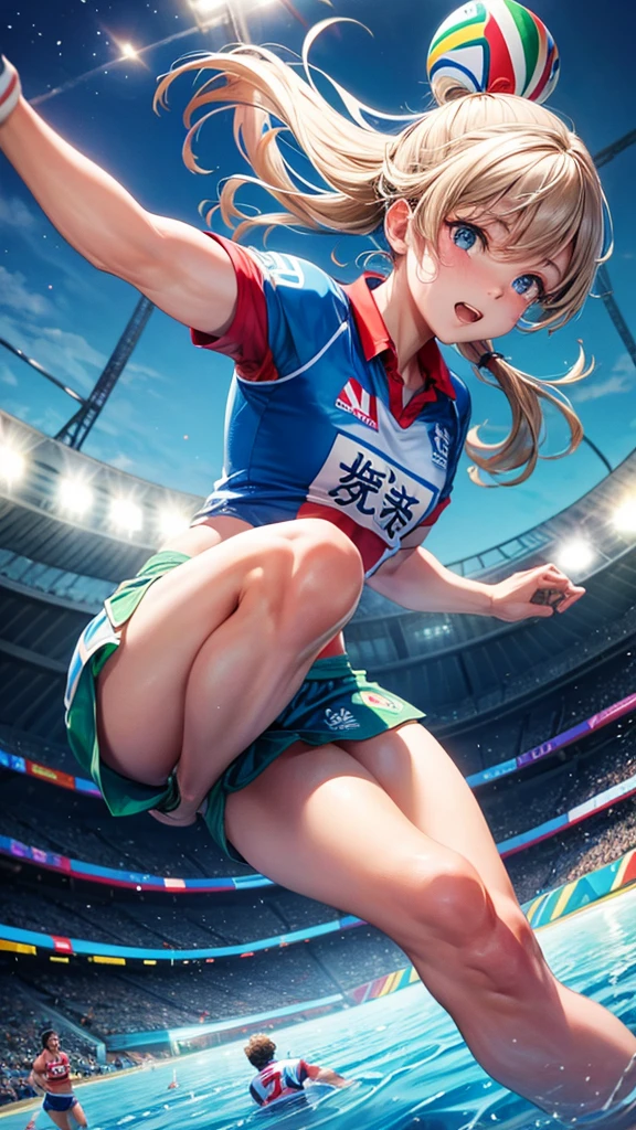 Playing an Olympic Rugby Sevens match。