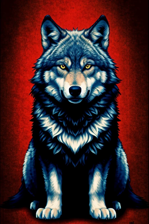 angry wolf cartoon anime