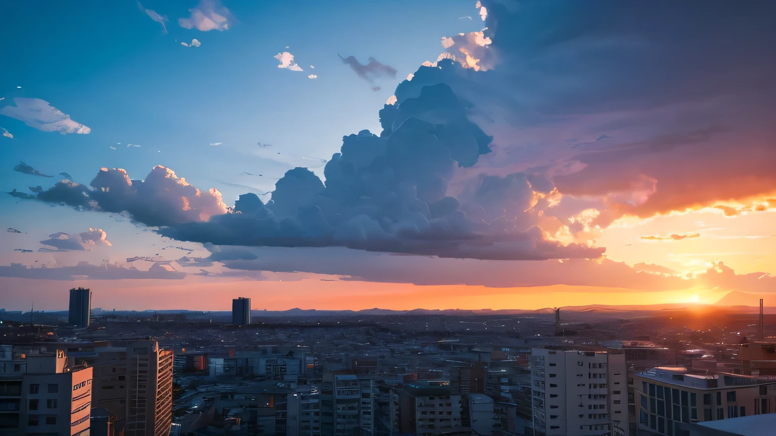 A beautiful sky like in Makoto Shinkai's works