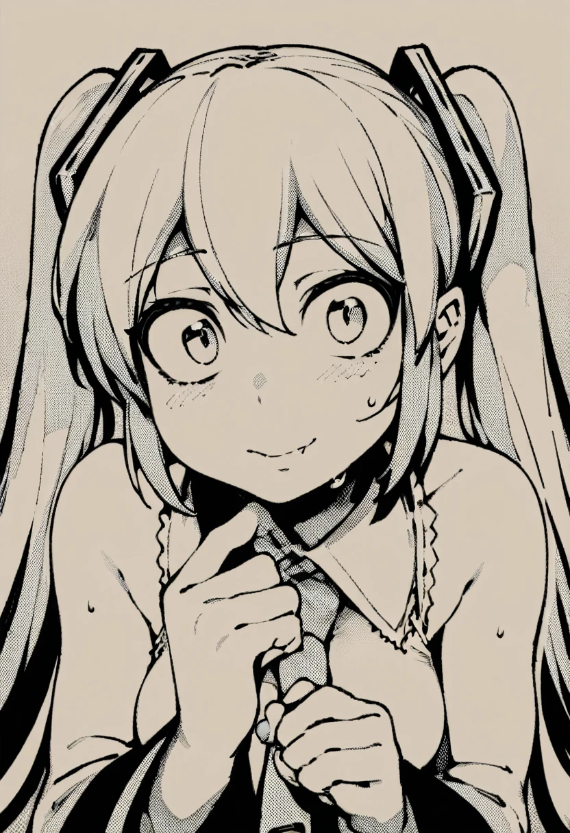 perfect face, perfect eye, halftone, shading \(texture\), jagged lines, hourglass body, score_9, score_8_up, score_7_up, score_6_up, score_5_up, score_4_up, big , huge , monochrome, source_comic, grayscale, Hatsune Miku на концерте