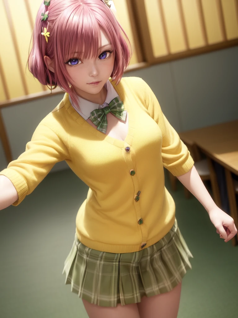 kaname madoka from puella magi madoka magica, she has short hair