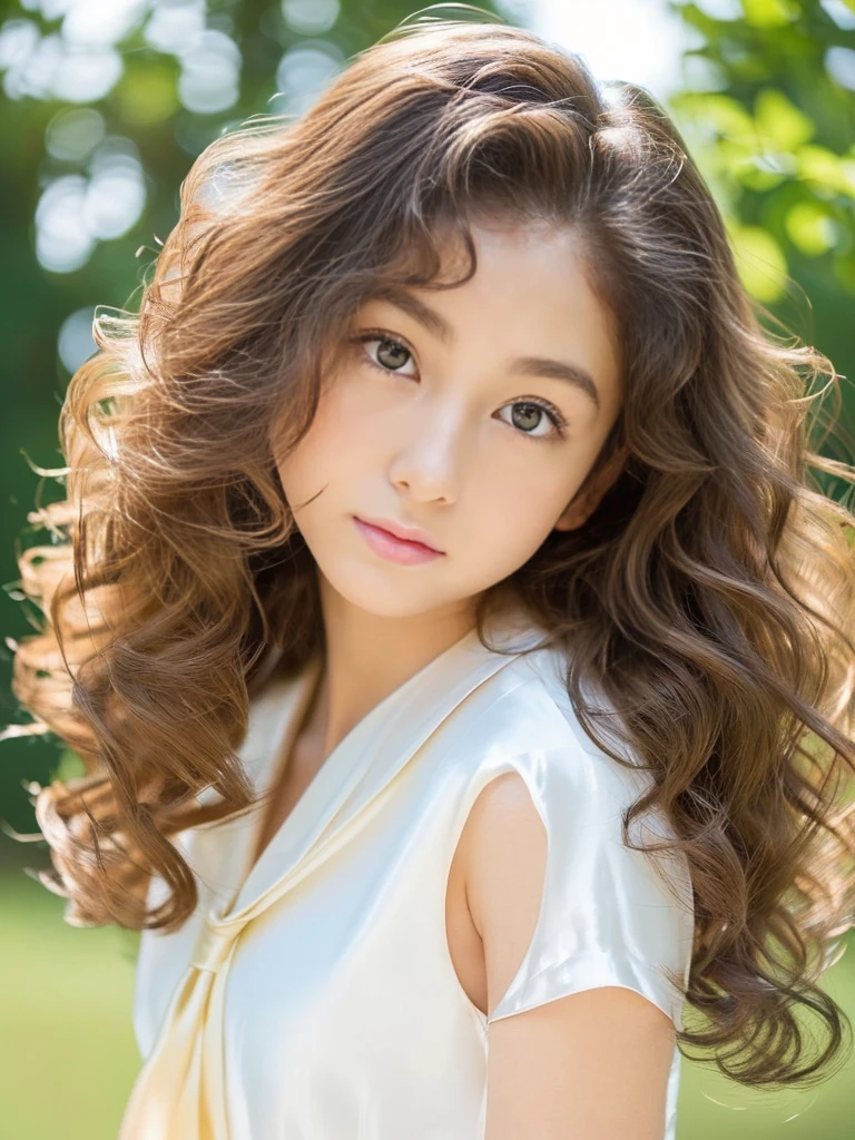 (Pure white wall background:1.8. Photo of upper body from waist up) (The most beautiful 12-year-old junior high school girl in Japan) (She looks at the viewer with a very seductive expression....) ((Her hair is incredibly curly、Very shiny、Beautiful as silk、very long, Pure brown hair with great detail, Thinning hair, And that is'rich Very detailed)) ((highest quality)), ((masterpiece)), (familiar) (Get used to it) Perfect Face (Her skin is a typical Japanese skin color.....、Very detailed) (Big Breasts:1.3) (She is wearing a purple dress with lots of lace...) (She has a beautiful face and a slim figure.., Narrow eyes.) (Her bangs Well Organized) (She has perfect beautiful makeup and face Lipstick is light red A solid eyeliner) ((rich 1.4)) (Extremely detailed 8K) (Stable Diffusion Model) (Ultra-fine skin texture 1.4) (Actual, Vibrant:1.4), double eyelid Sharp focus:1.2、Beautiful woman:1.4 Dynamic Lighting (Genuine RAW photos taken by professional photographers) (Her long bangs、Well Organized) (Turn your whole body to the viewer) Professionally lit from the front (Her hair is dark brown) (Her hair is dark brown) (Her hair is dark brown)