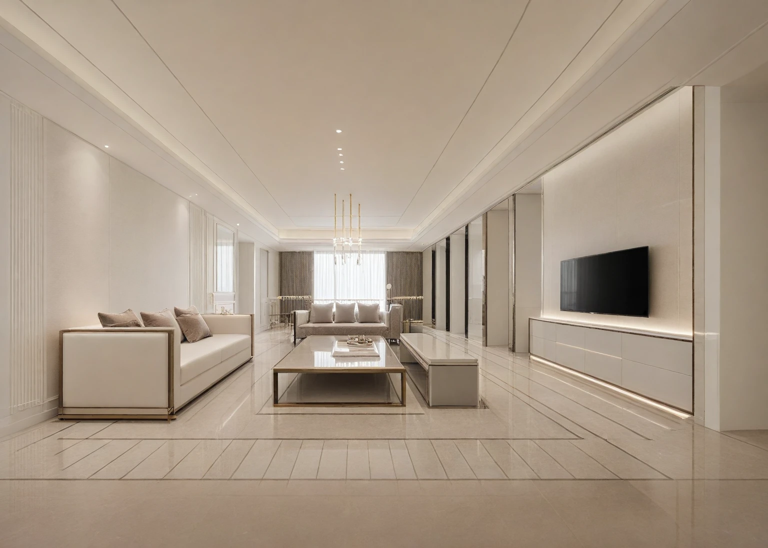 ,Masterpiece, Best quality,8K, Ultra-high resolution,When you step into the (living: 1.1) ,Immediately surrounded by a rich atmosphere of luxury. The space was covered with a soft white fluffy blanket,It is so comfortable,So much so that you can't help but indulge in it。Embellished with precious porcelain and white-off gold ornaments。Whenever it is late afternoon,The afterglow from the window spilled on the floor,Soft light and shadow are reflected,It was as if entering a dreamland. ((Wooden chair and table : 1.3)), ((COLUMN MIRROR : 1.3))