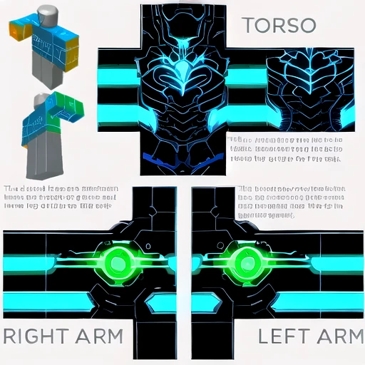 Blue neon, armored leg