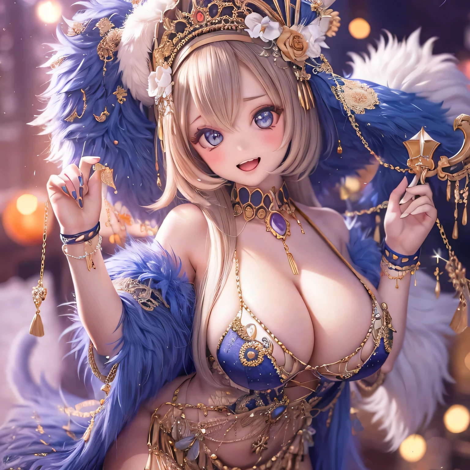 A girl with a Sexy pose, Cat girls wearing gold bikini costumes'girl'Her large breasts are hidden in her underwear...........: 140cm Bar Stage Voluptuous Body(((((hug my chest)))))
Nipples White Hair Huge Breasts Captivating Smile Tags: Sexy pose, Detailed face, Expressive eyes, Lips become thicker, beautiful girl, Feminine charm, Captivating Gaze, Captivating smile, Confident posture, , Lace details, , Warm lighting, Captivating color palette, Exquisite detail, Playful expressions (((((Rio Carnival Costume)))))