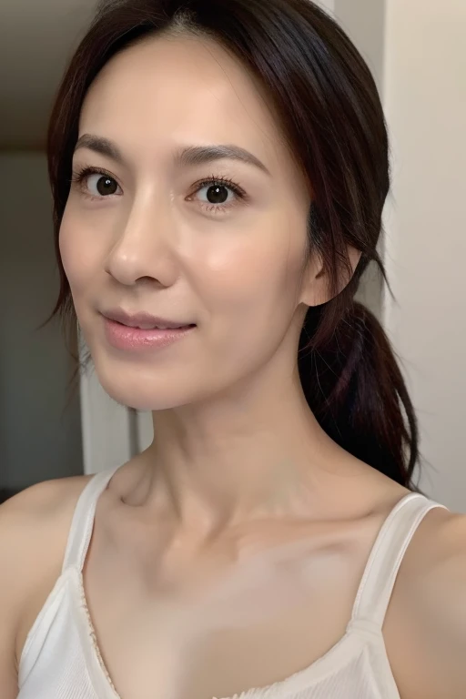 (Highest quality:1.2),(Perfect Beautiful Face 1.2),(Perfect and beautiful posture:1.2),(Attractive female wrestlers:1.2),Big and ample breasts,Black hair ponytail,sports bra too small,(Face close-up:1.2),(Abnormal sweating:1.2),best quality real texture skin,Clear Eyes,Looking into the camera,Kiss the camera,((Cleavage,I sweat a lot in my armpits))Smooth underarm skin,