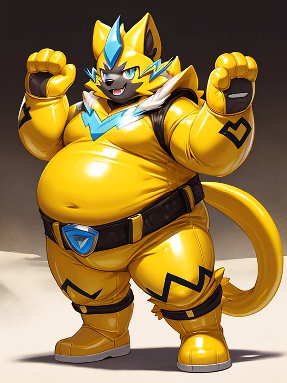 Standing pose,solo,male people,chubbiness,small fat, solo, Detailed pubic hair, A high resolution,, tmasterpiece,Excessive obesity,Obesity in the extremities,foot in the air,Correct body proportions,overweight,roadhog,proportions,overweight ,zeraora,yellow rubber hero suit,zeraora helmet,Y-shaped mark belt,white boots and white glove,power ranger,yellow rubber hero suit,yellow rubber hero suit,yellow rubber hero suit,yellow rubber hero suit,yellow rubber hero suit,yellow rubber hero suit,yellow rubber hero suit,yellow rubber hero suit,yellow rubber hero suit