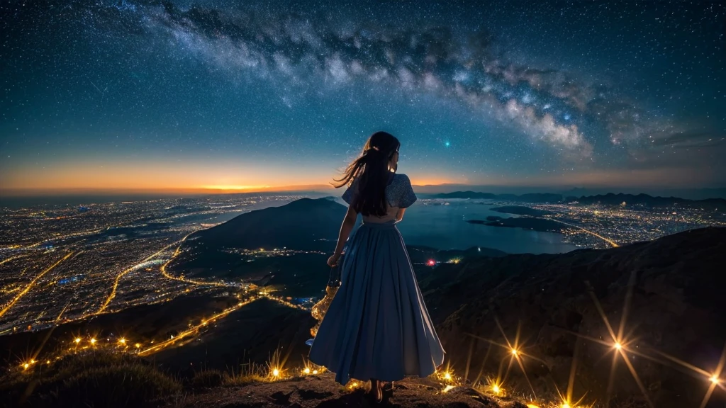 A breathtaking view under the stars, A place where countless dreams sparkle. Meanwhile, one heart, symbolized as a bright star, Continue to shine with the light of hope.