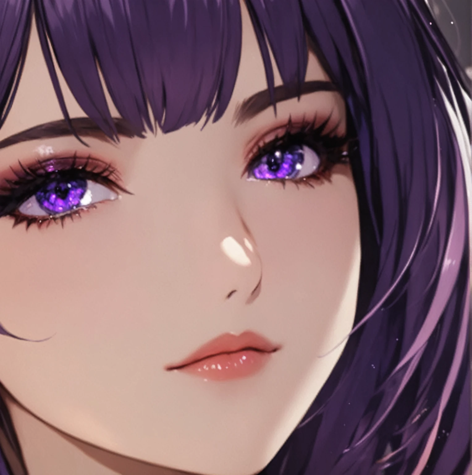 masterpiece, best quality, good quality, Fantasy Aesthetic, Highly detailed, shadowverse style, female, purple eyes, purple hair