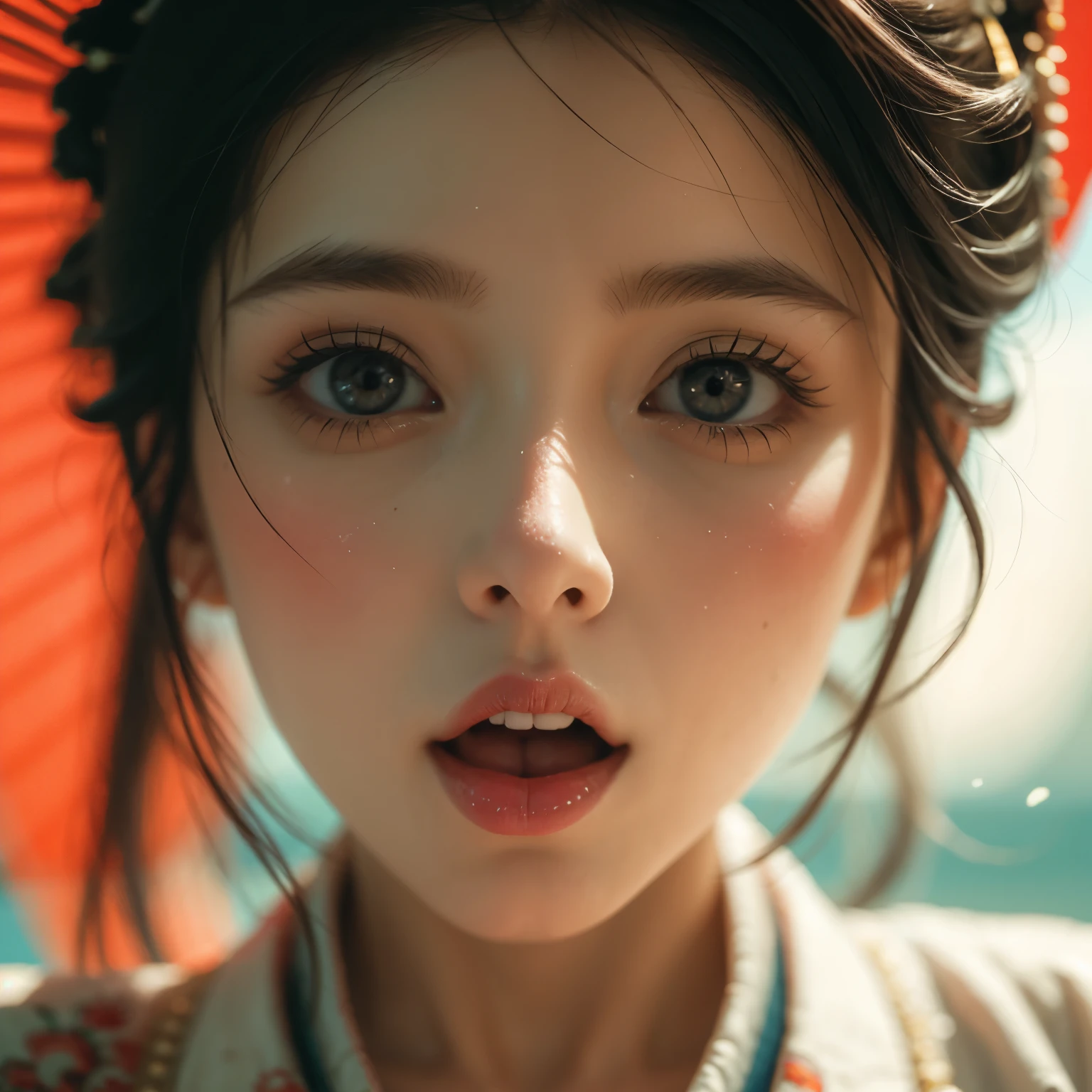 ExtremelyDetailed KAWAII girl Face,(Close-up big lips), glossy lips with beautiful details, Coquettish tongue, Kissing to camera, towards the viewer, 8K TopQuality masterpiece,an extremely delicate and beautiful (ProfessionalPhoto:1.37), Amazing,finely detail,official art,incredibly absurdres,ultra-detailed,close-up shot, close up, (fish eye lens), wide lens, macro lens,