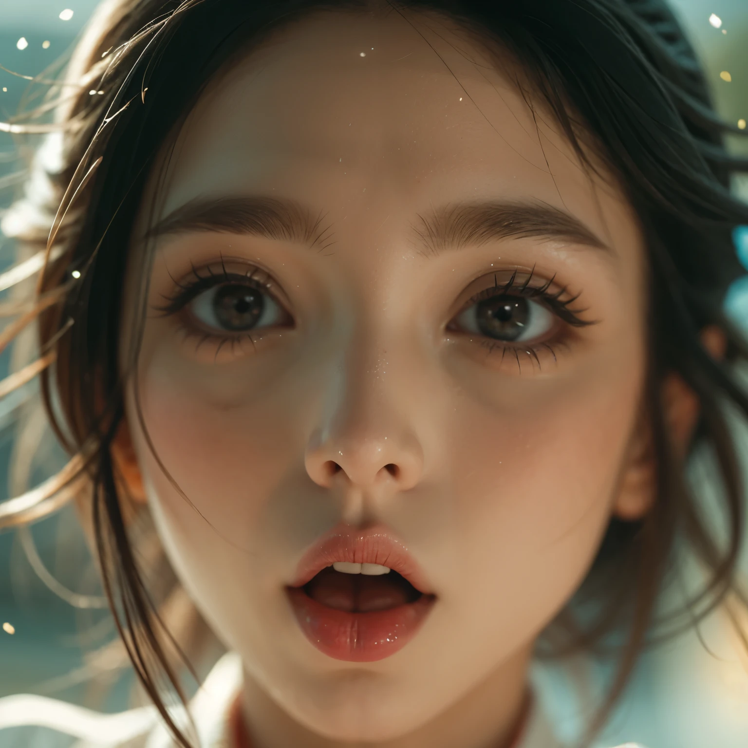 ExtremelyDetailed KAWAII girl Face,(Close-up big lips), glossy lips with beautiful details, Coquettish tongue, Kissing to camera, towards the viewer, 8K TopQuality masterpiece,an extremely delicate and beautiful (ProfessionalPhoto:1.37), Amazing,finely detail,official art,incredibly absurdres,ultra-detailed,close-up shot, close up, (fish eye lens), wide lens, macro lens,