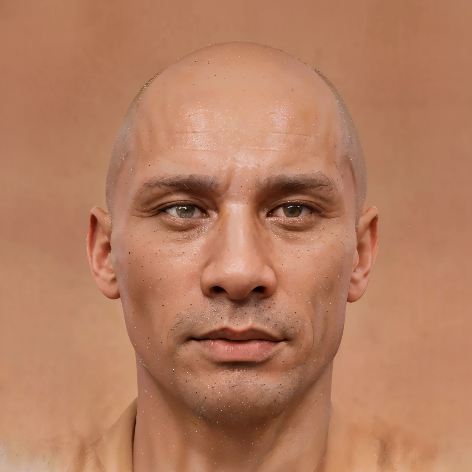 there is a man with a bald head and a bald face, putin face, face as of dwayne johnson, hyperrealistic face, hyper realistic head, hyper realistic face, putin is bald caveman, realistic face and body hybrid, realistic human face, extremely realistic face, putin as james bond 0 0 7, human face realistic, super realistic facial features