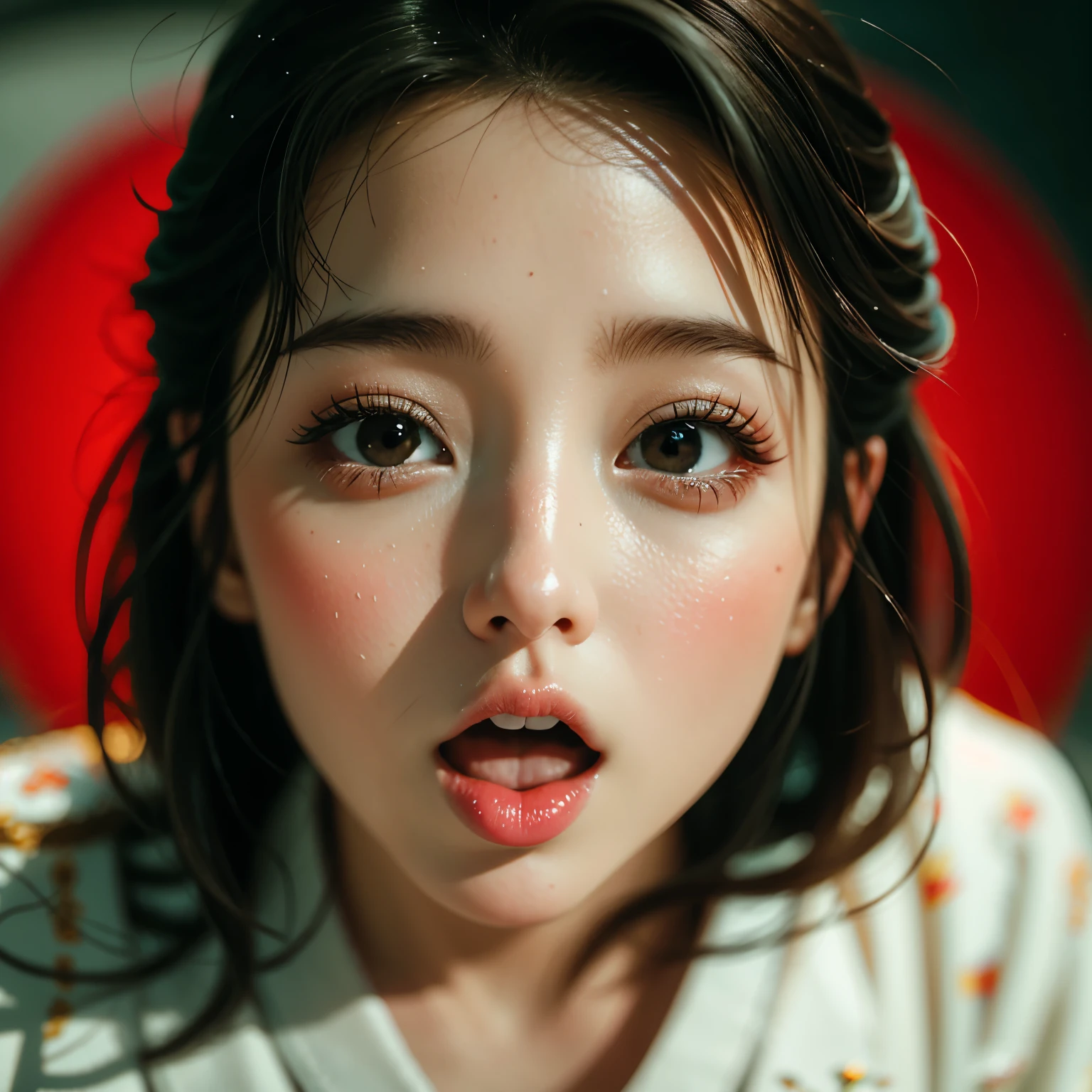 ExtremelyDetailed KAWAII girl Face,(Close-up big lips), glossy lips with beautiful details, Wet Coquettish tongue, Kissing to camera, towards the viewer Kissing, Half closing Eyes, 8K TopQuality masterpiece,an extremely delicate and beautiful (ProfessionalPhoto:1.37), Amazing,finely detail,official art,incredibly absurdres,ultra-detailed,close-up shot, close up, (fish eye lens), wide lens, macro lens, cum in mouth
