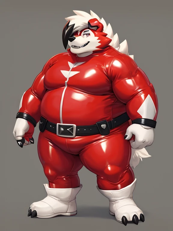 Standing pose,solo,male people,chubbiness,small fat, solo, Detailed pubic hair, A high resolution,, tmasterpiece,Excessive obesity,Obesity in the extremities,foot in the air,Correct body proportions,overweight,roadhog,proportions,overweight ,lycanroc,rad rubber hero suit,lycanroc helmet,Y-shaped mark belt,white boots and white glove,power ranger,rad rubber hero suit,rad rubber hero suit,rad rubber hero suit,rad rubber hero suit,rad rubber hero suit,rad rubber hero suit,rad rubber hero suit,rad rubber hero suit,rad rubber hero suit