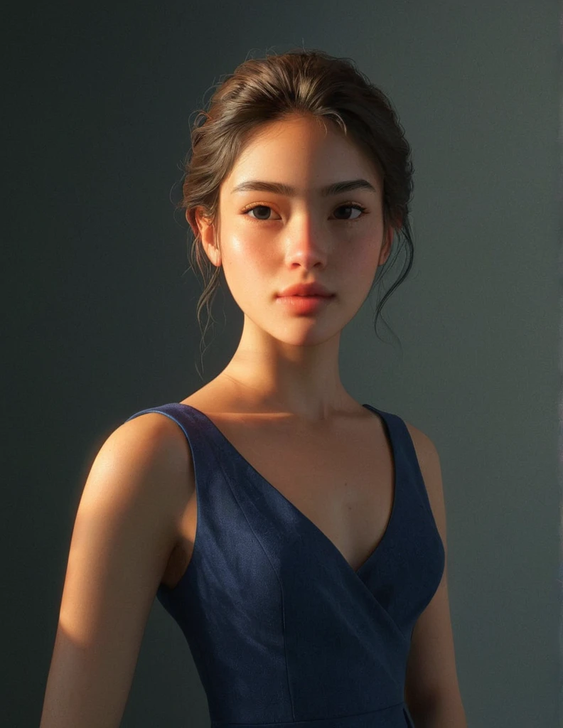 score_9, score_8_up, score_7_up, source_photo, realistic, 1girl, solo, Coquette aesthetic, portrait of a charming Cook Islander woman, detailed face, stunning beauty, detailed skin, skin texture, skin pores, (freckles:0.4), holographic colors, stunning detailed background. warm and bright sunlight, a mesmerizing blend of light and shadow. masterpiece, absurdres, intricate details, dress shoulder, window