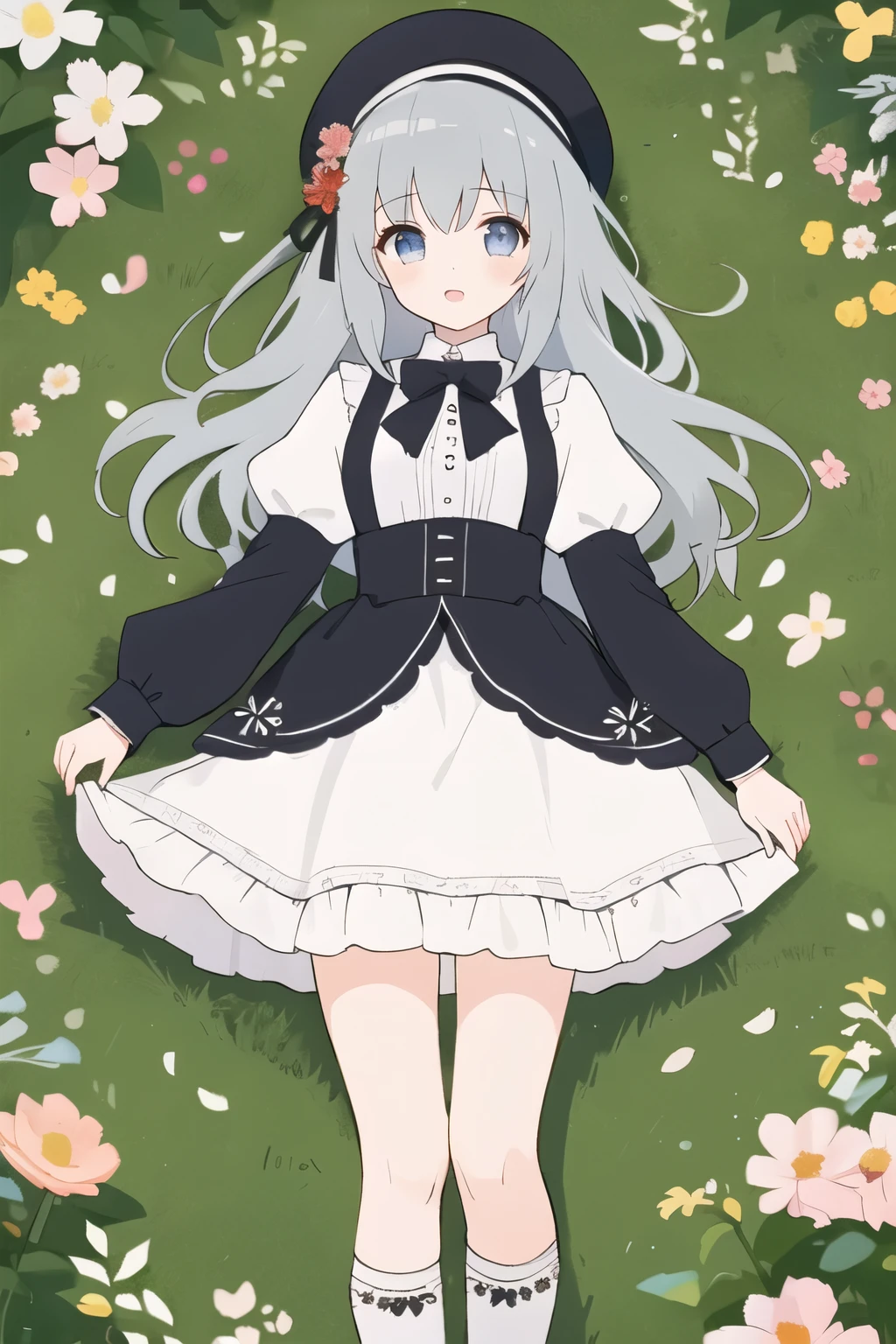 1 Girl, Solitary, flower, skirt, Ultra HD, High Detail, best quality, Anatomically correct, 16K,very close