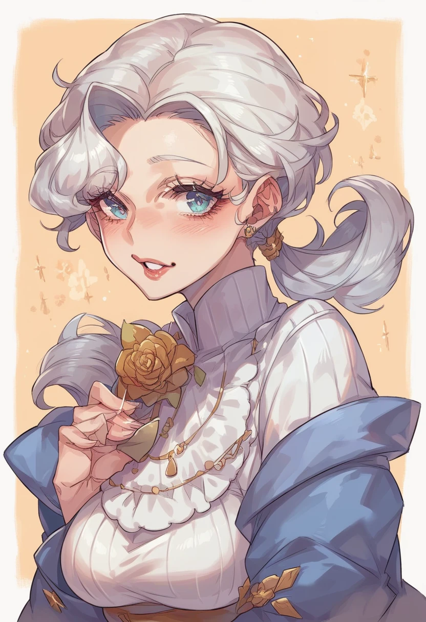 Woman with platinum hair,👙