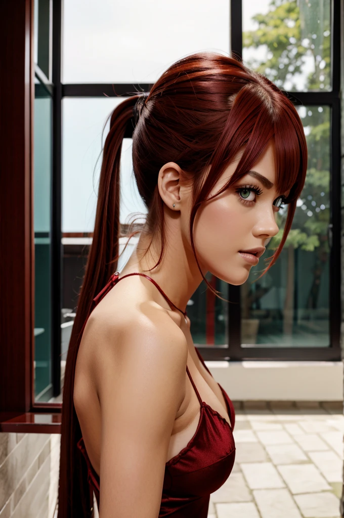 Rias gremory in nude 8k photos with ponytail AND red eyes