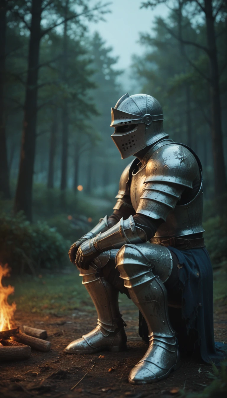 (zPDXL2), score_9, score_8_up, score_7_up, source_anime, 2d,

(1man, solo, (Knight, paladin:1.35), (fullplate armor, wethered armor, sword in sheats, plate helmet, old armor, damaged armor, dirt armor), near campfire, lean back, tree, sits across-legged, hands on knees), looking at viewer, facing viewer, left side view)), forest background, dark forest, night time, fire, campfire, 
,AissistXLv2, unaestheticXL_bp5, SimplePositiveXLv2, zPDXL2 PonyXLV6_Scores