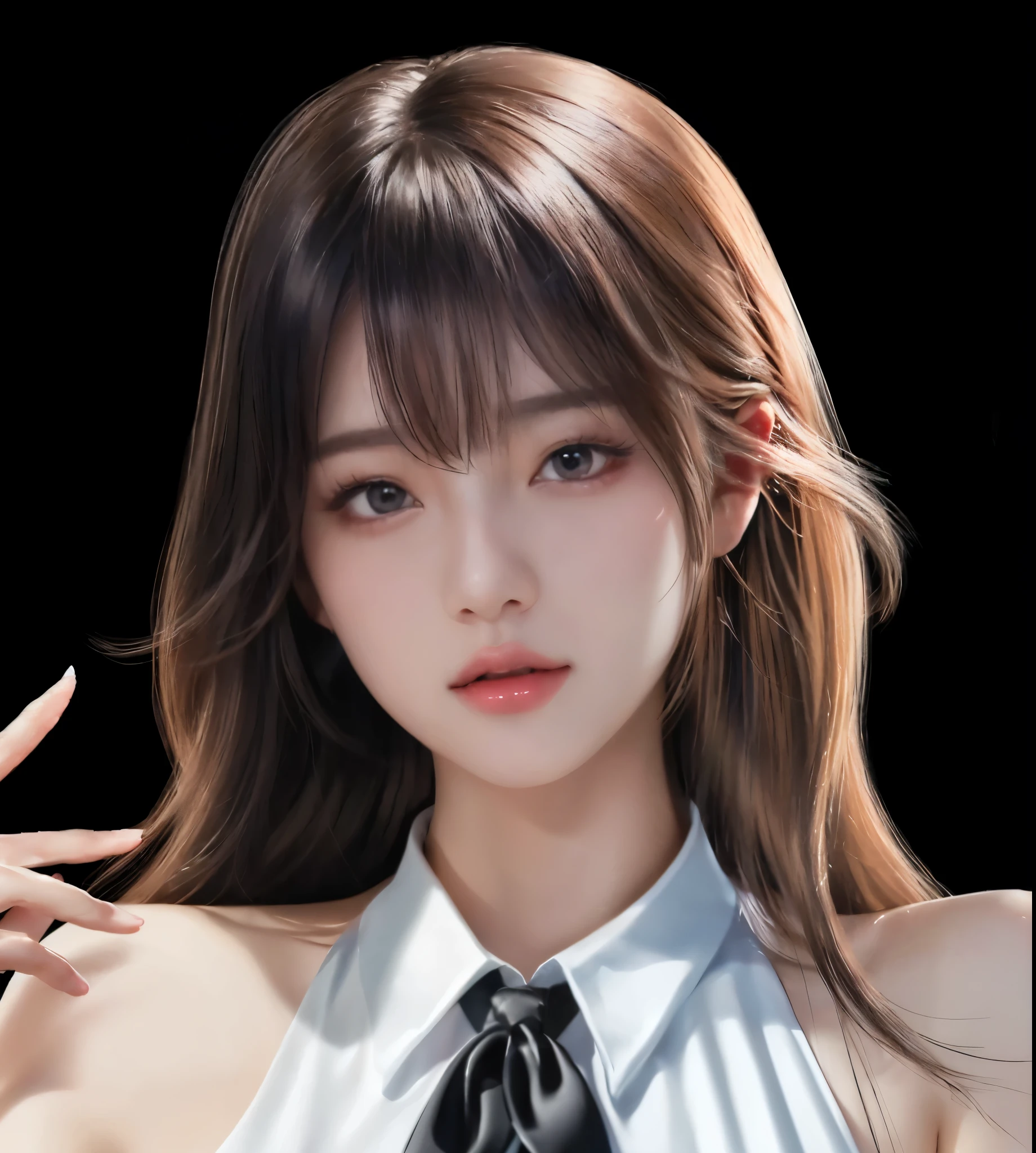 Portrait of a Korean female idol, Smooth anime CG art, [ 4k digital art ]!!,  realistic art style, Realistic young anime girl, Portrait Anime Girl