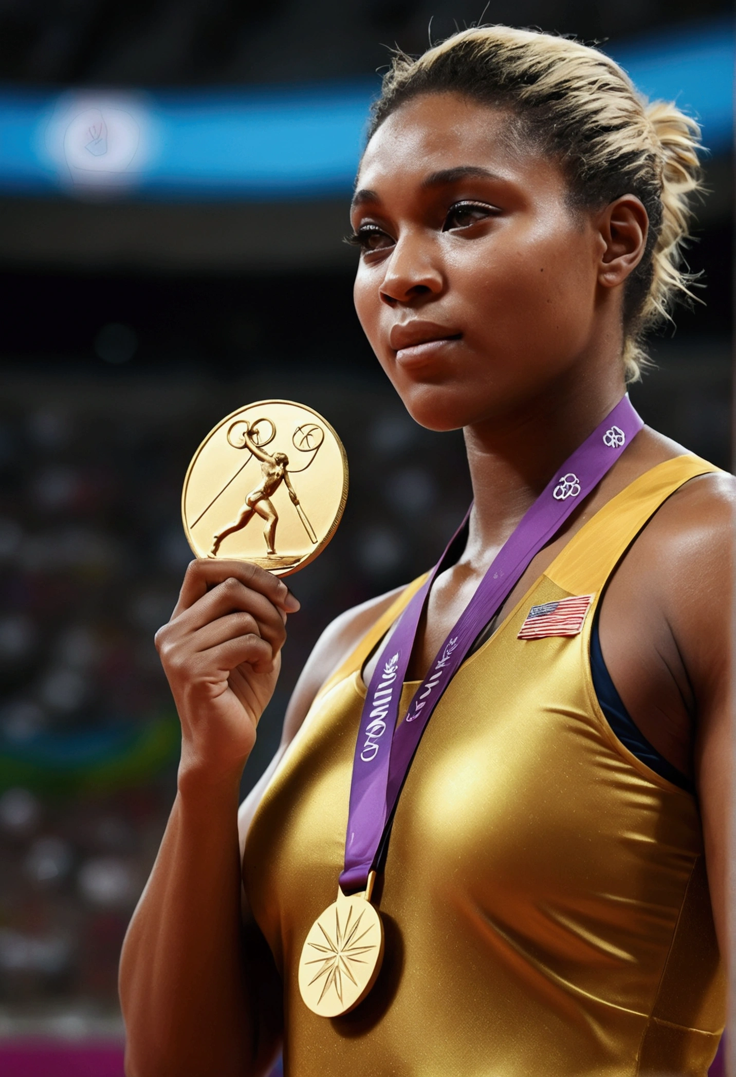 olympic games, Award-Winning Moment, gold medal, busty player