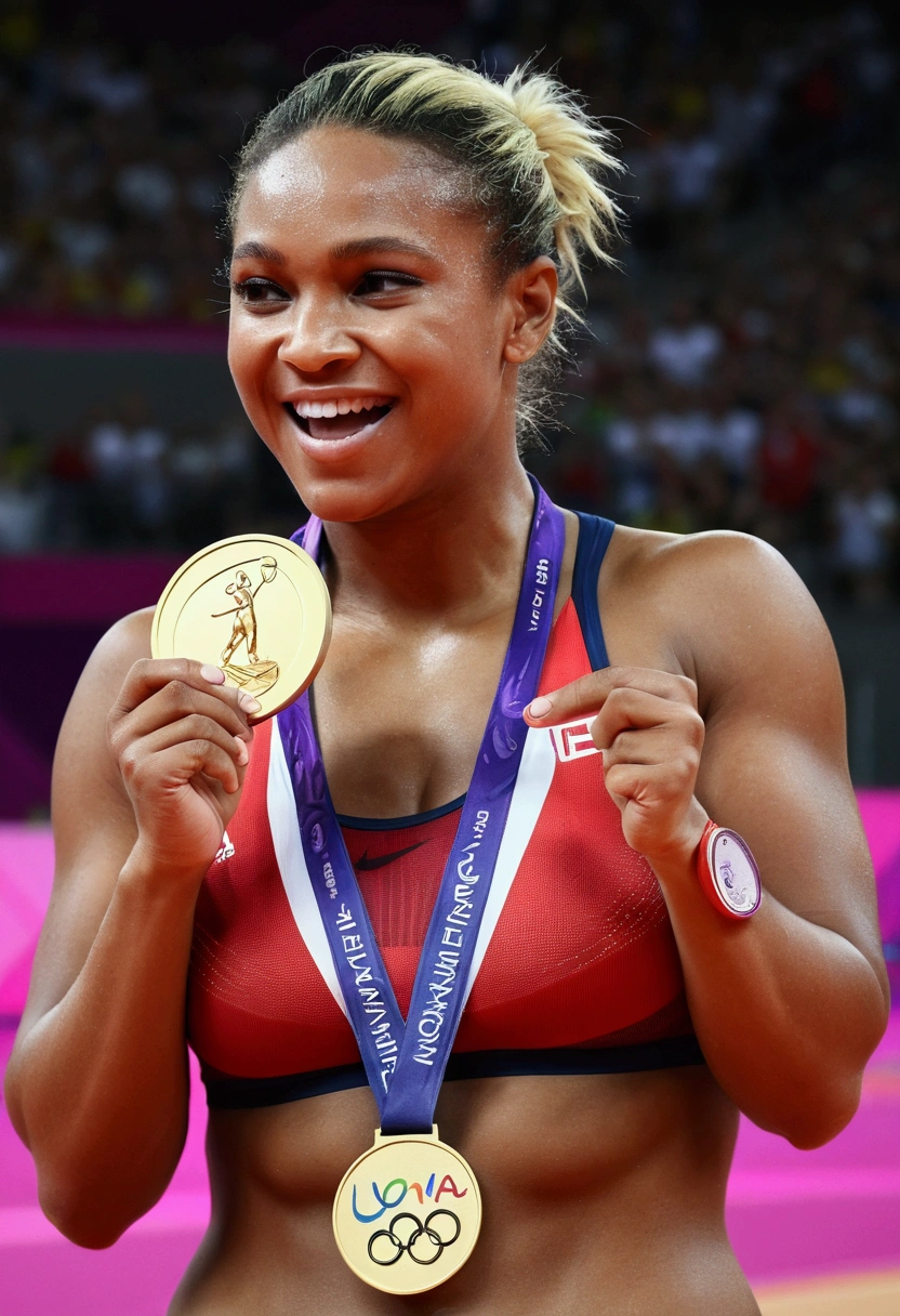 olympic games, Award-Winning Moment, gold medal, busty player