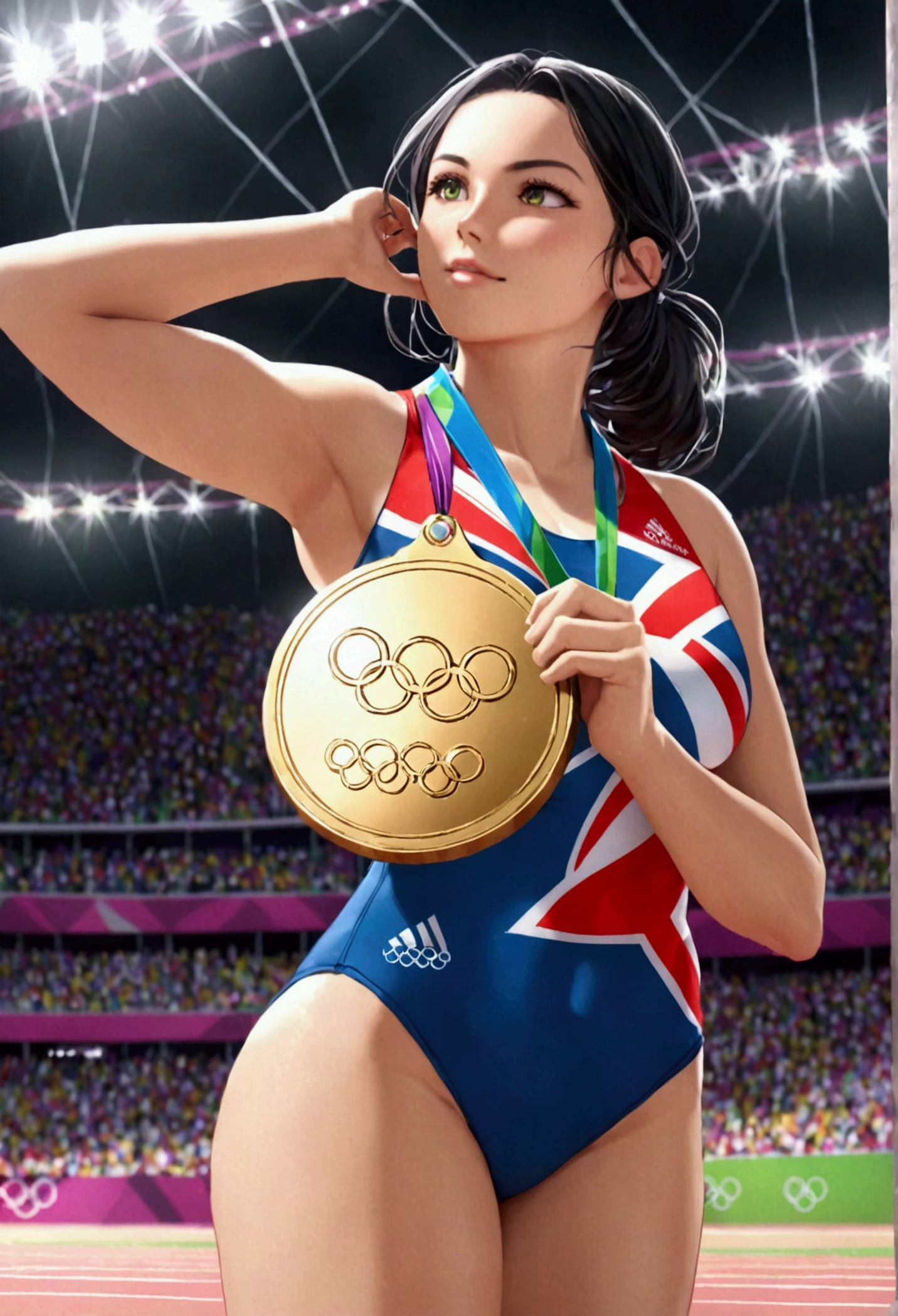 olympic games, Award-Winning Moment, gold medal, busty player