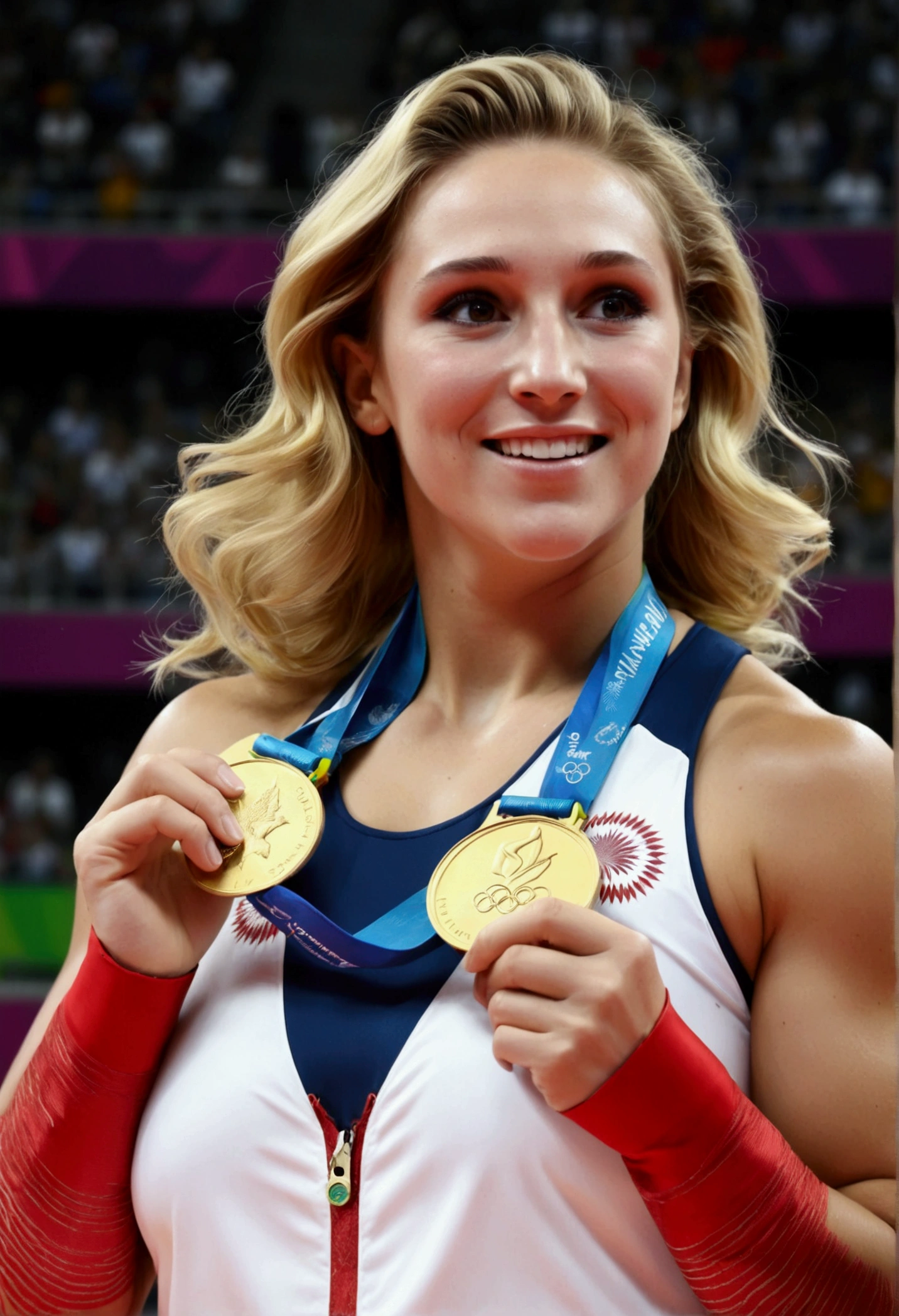 olympic games, Award-Winning Moment, gold medal, busty player