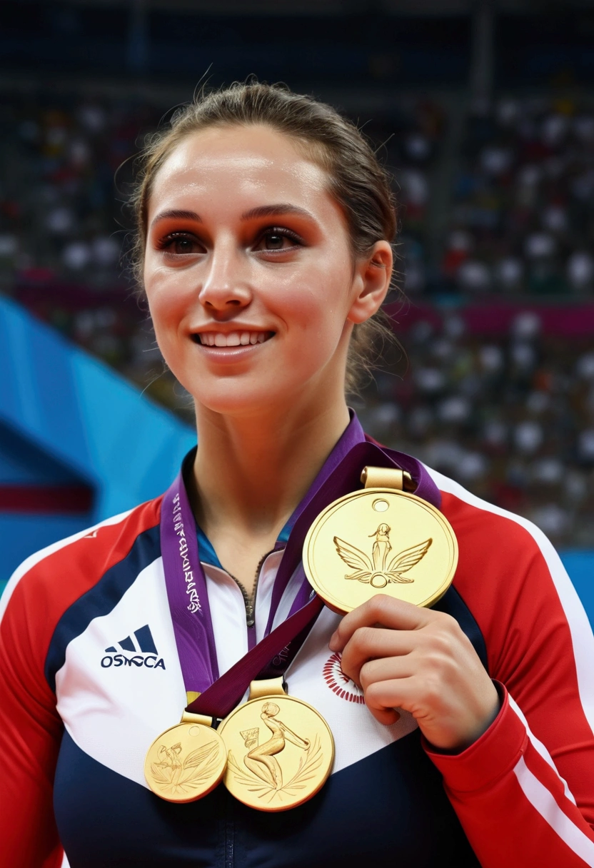 olympic games, Award-Winning Moment, gold medal, busty player