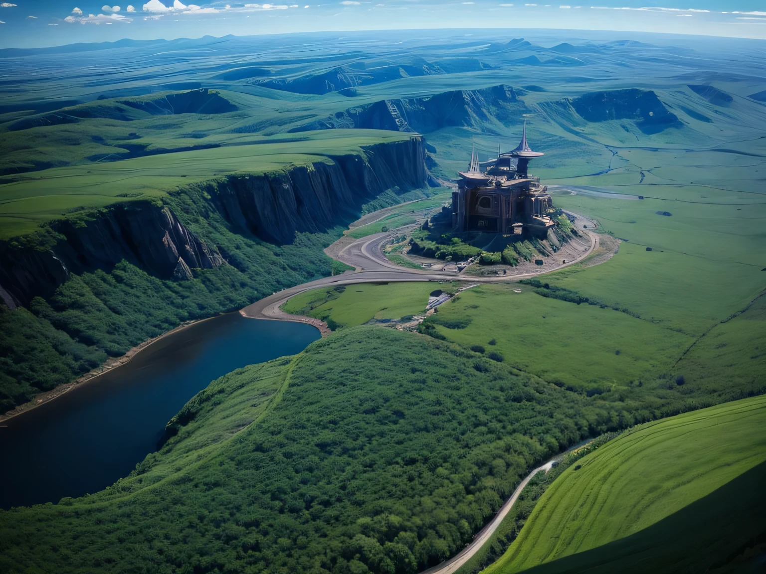Aerial view、Dragon Quest、wilderness
