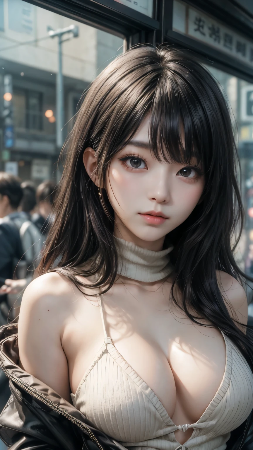 (最高qualityのディテール)、Realistic、8K Ultra HD、High resolution、(Big Breasts、One Girl:1.2)、The 超detailedな、高qualityのテクスチャ、複雑なdetailed、detailed、非常にdetailedなCG、高qualityの影、detailed 美しく繊細な顔、detailed 美しく繊細な目、Written boundary depth、Ray Tracing、20th Generation、Cute K-Pop Girls、(The Face of Ulzan in Korea)、Thin face、(Urzan-6500-v1.1:0.6)、PurerosFace_v1、Glowing Eyes、Perfect body、 Viewer Display、(最高qualityのディテール:1.2)、Realistic、8K Ultra HD、High resolution、(One Girl:1.2)、The 超detailedな、高qualityのテクスチャ、複雑なdetailed、detailed、非常にdetailedなCG、高qualityの影、detailed 美しく繊細な顔、detailed 美しく繊細な目、Written boundary depth、Ray Tracing、20th Generation、Cute K-Pop Girls、(The Face of Ulzan in Korea)、Thin face、(Urzan-6500-v1.1:0.6)、cheek、Glossy Lips、Big Breasts、High resolution, Best image quality, 最高quality, Realistic, 超detailedな, Realistic, 4K 8K Ultra HD Full Color RAW Photos, Fujifilm(Medium format), Hasselblad, Carl Zeiss, Incredible dynamic range photography(utility_art：Smooth-768:1.1),High resolution, High pixel count, 明確なdetailed, Clear images, Natural color reproduction, Noise Reduction, High fidelity, quality, Software Improvements, Upscaling, Optimized Algorithms, Professional-level retouching,

1. Oversized coat:

The coat is、Choose an oversized design that covers from shoulders to knees.。Color is classic navy or black、or warm khaki or beige, hang on.、Choose colors that match the season。
2. Knitted sweater or turtleneck:

To protect yourself from the cold、Knitted sweater or turtleneckを選択してください。Match the texture and color of the knit to the coat.。
3. Wide leg pants:

For pants, Choose a wide-leg design、Combines ease of movement and style。Denim in dark tones or black trousers will look good.。
4. Knee-high boots:

What is included in an oversized coat、足首からふくらはぎまでカバーするKnee-high bootsとの組み合わせ。Boots are black or dark brown and chic.、Gives a stylish impression。
5. accessories:

シンプルなゴールドまたはシルバーのaccessoriesを選択してください、Add elegance to your outfit。for example、Long necklaces and large earrings are recommended.。
6. Handbags:

Handbags、Choose a color that matches the tone of your outfit.。Shoulder bags and tote bags are convenient and stylish。
7. Compensateと髪型:

Compensate, Choose natural colors that flatter your skin。Wavy Hair、By creating loose curls、Appeal to softness。