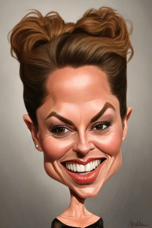 Funny caricature of Kate, a Batwoman