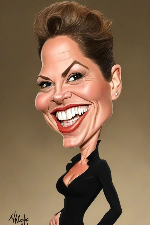 Funny caricature of Kate, a Batwoman