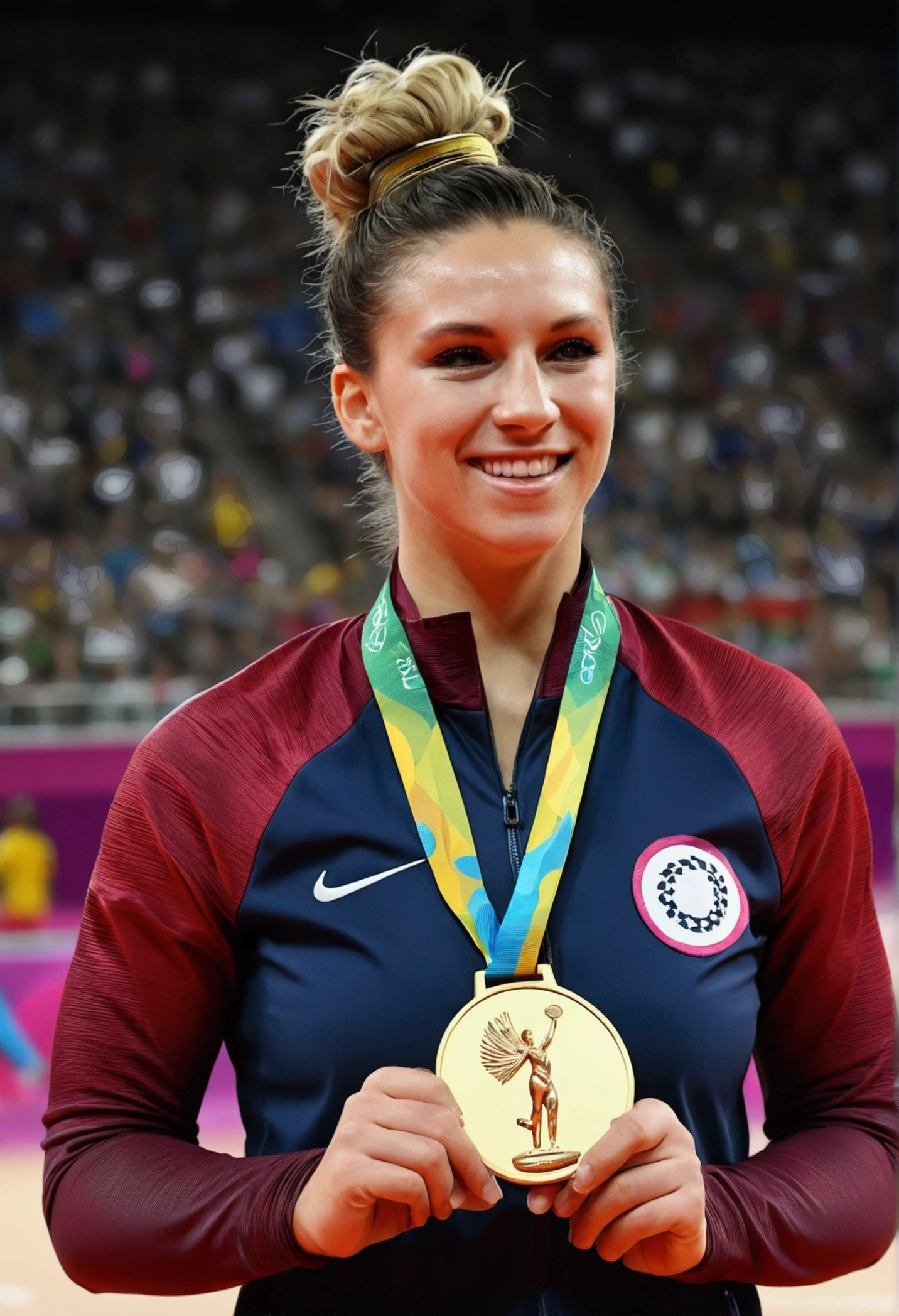 olympic games, Award-Winning Moment, gold medal, busty player