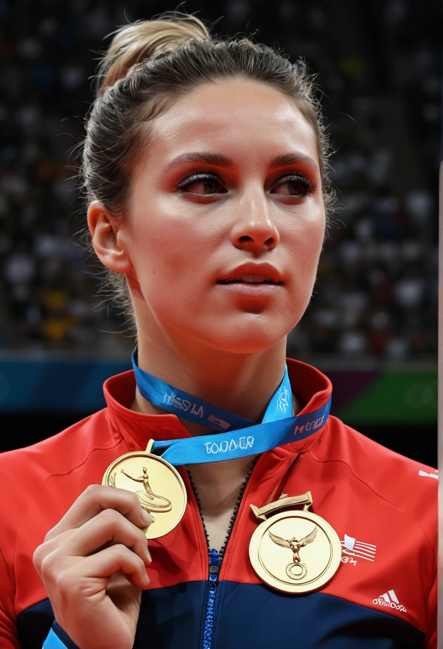 olympic games, Award-Winning Moment, gold medal, busty player