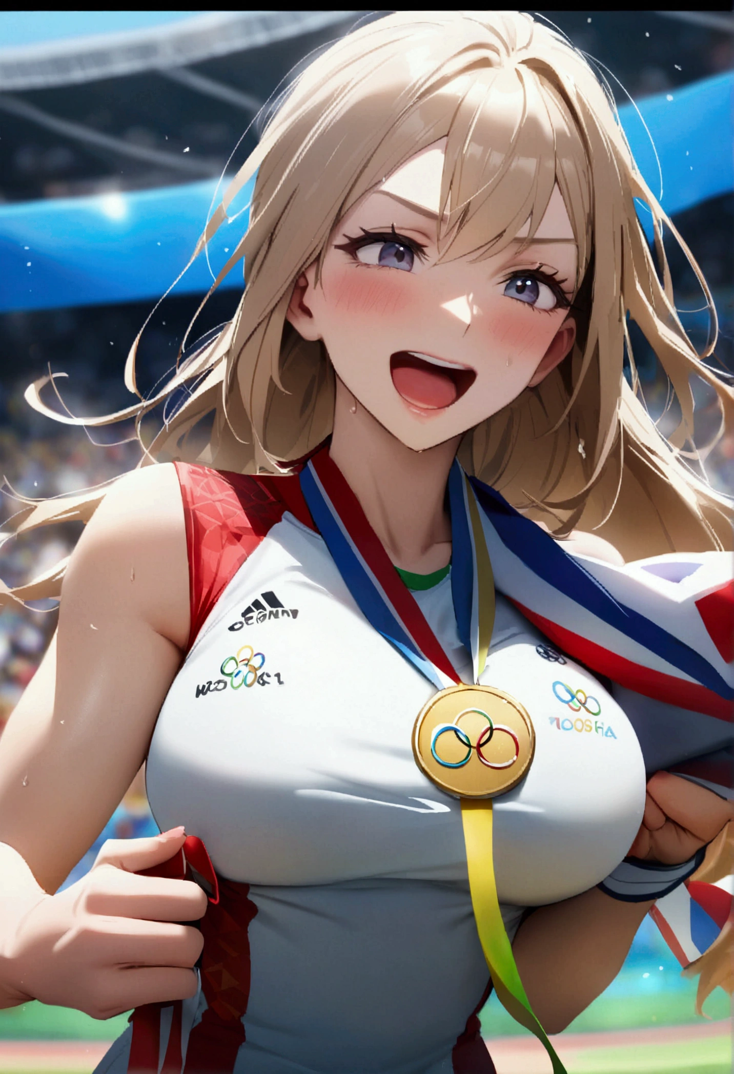 olympic games, Award-Winning Moment, 1 medal, busty player
