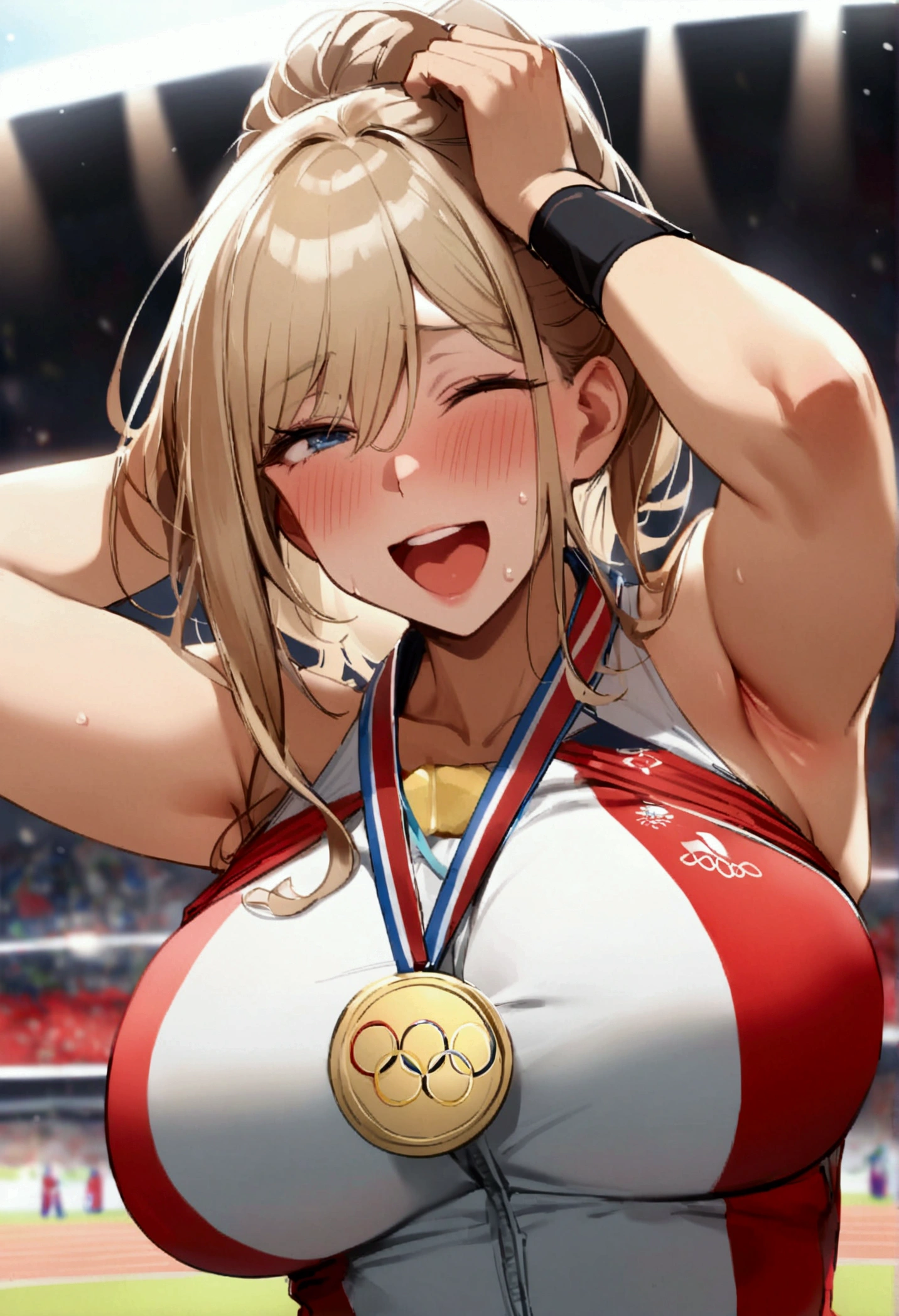 olympic games, Award-Winning Moment, 1 medal, busty player