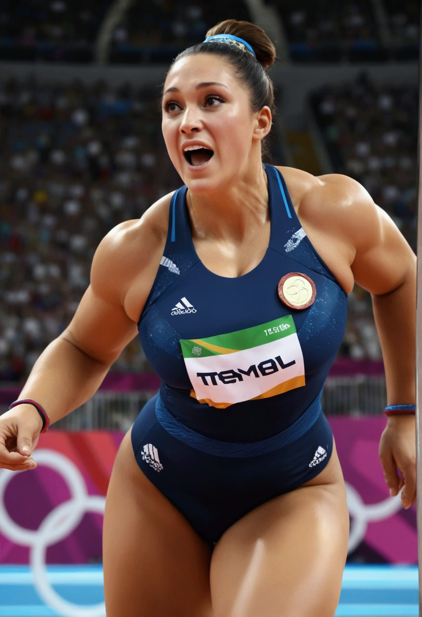 olympic games, Award-Winning Moment, 1 medal, busty player