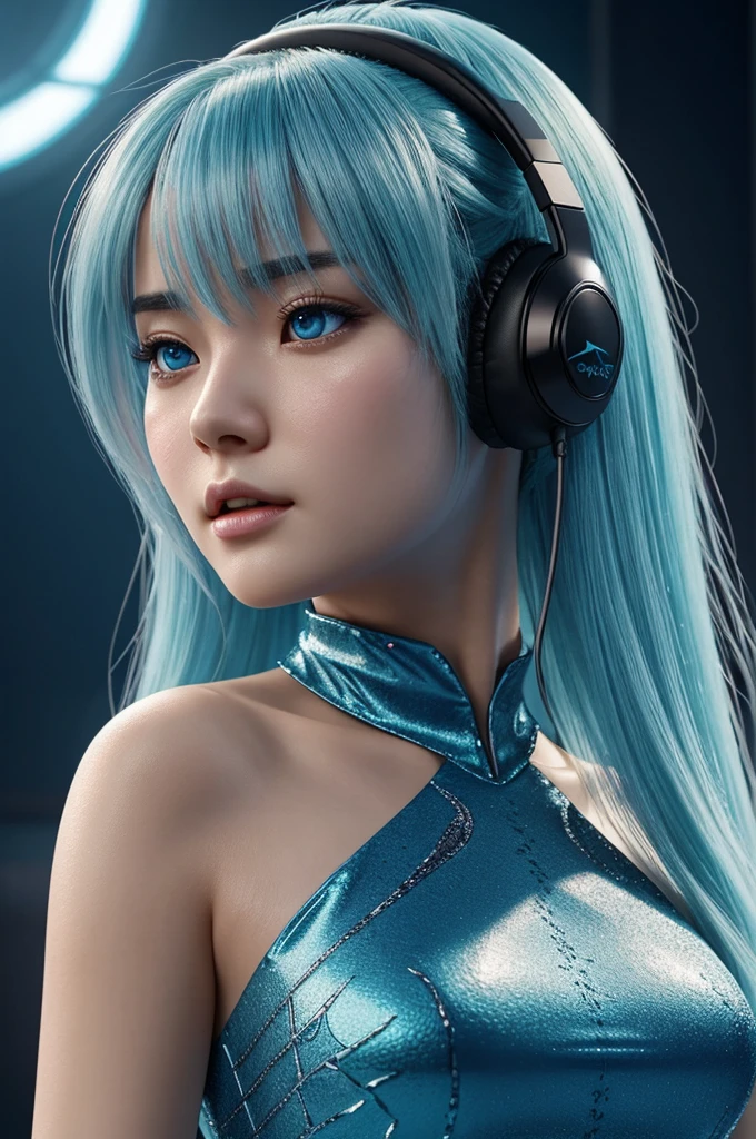 Anime 3D style, hyper-realistic, delicate features, handsome girl, dopamine outfit, wearing headphones, facial lighting, facing the camera, medium close-up standing, octane rendering, ray tracing, depth of field, super details. Xiaolongnu is wearing a crystal clear blue dress and has long ice-blue hair. She is at the bottom of the sea, with a fierce blue dragon behind her, a , cold eyes, close-up, CG animation, highest quality, masterpiece, exquisite CG, hyper-realism
SDXL A1111