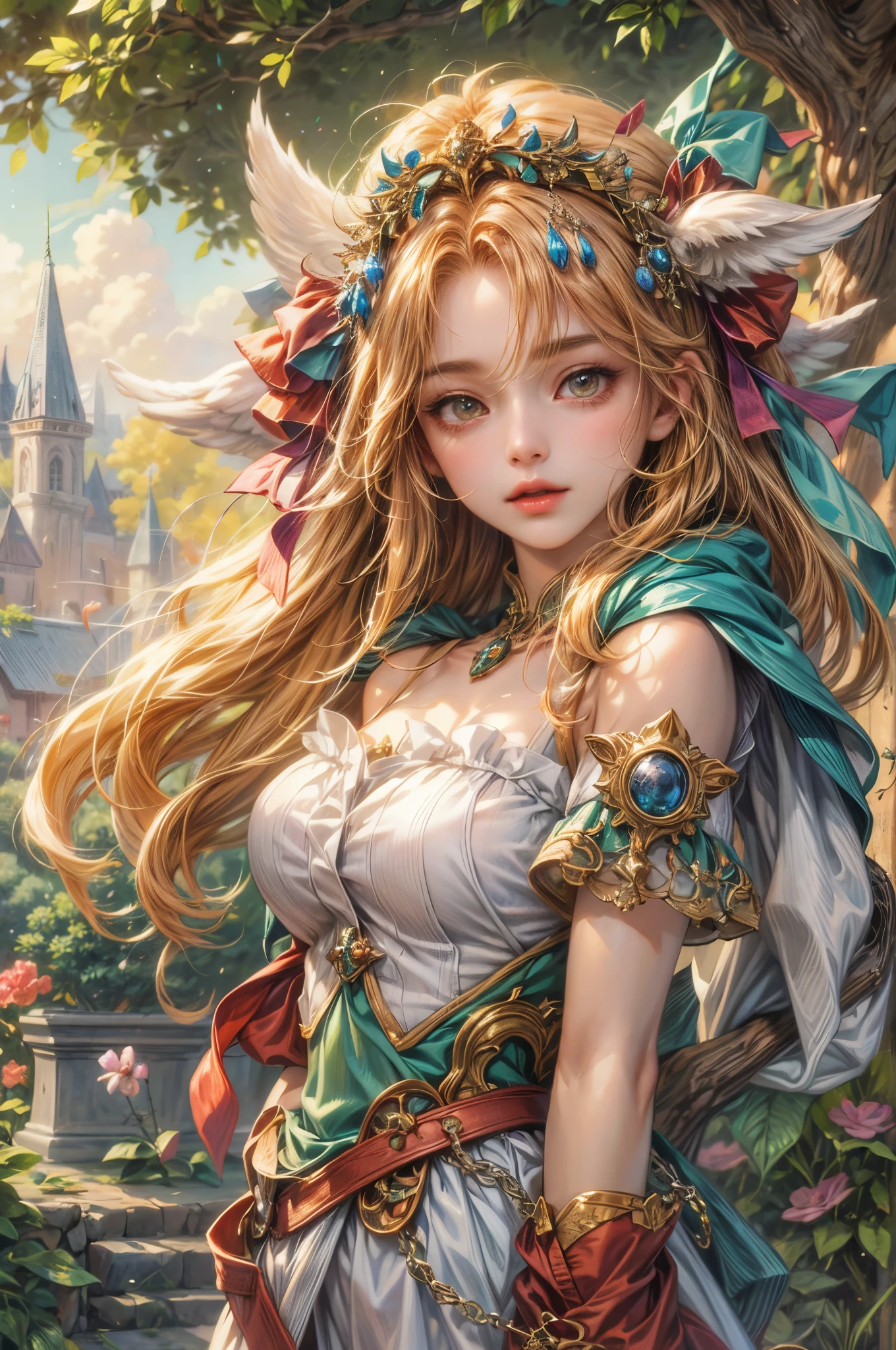 (absurdres, highres, ultra detailed, HDR), masterpiece, best quality, legend of mana character, detailed character